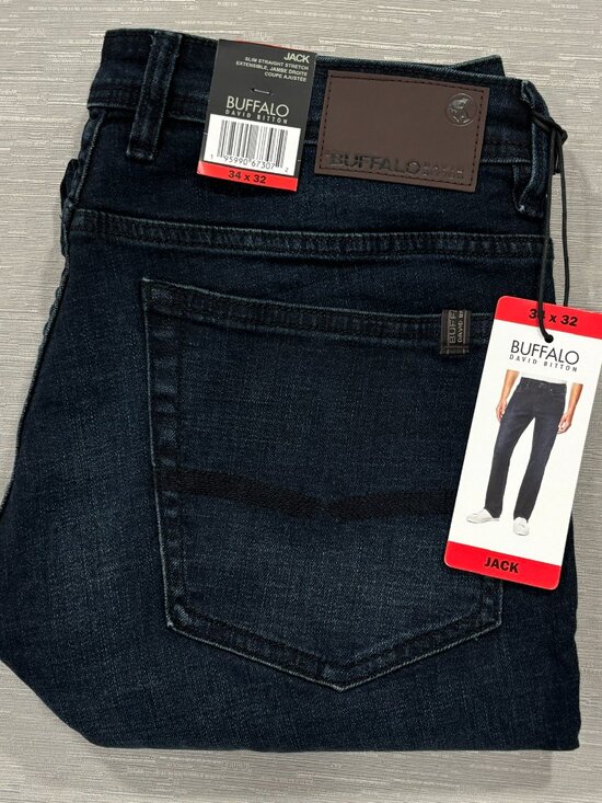 Buffalo David Bitton Other - Buffalo David Bitton Jack Jeans Mens 34 x 32 Slim Fit Straight Dark Wash Denim